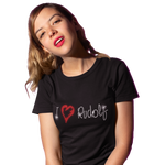 I Love Rudolph Crystal Rhinestone T-Shirt or Vest - Crystal Design 4 U