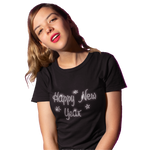 Happy New Year Crystal Rhinestone T-Shirt or Vest - Crystal Design 4 U