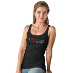 I Love Xmas Crystal Rhinestone T-Shirt or Vest - Crystal Design 4 U