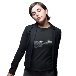 Guitar Crystal Rhinestone Ladies T-Shirt or Vest - Crystal Design 4 U