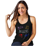 Eighties 80s Music Rhinestud Design Ladies T-Shirts or Vests - Crystal Design 4 U