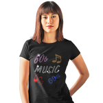 60s Music Rhinestud Design Ladies T-Shirts or Vests - Crystal Design 4 U
