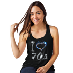 I Love Seventies 70s Crystal Rhinestone Design Ladies T-Shirts or Vests - Crystal Design 4 U