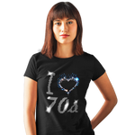 I Love Seventies 70s Crystal Rhinestone Design Ladies T-Shirts or Vests - Crystal Design 4 U