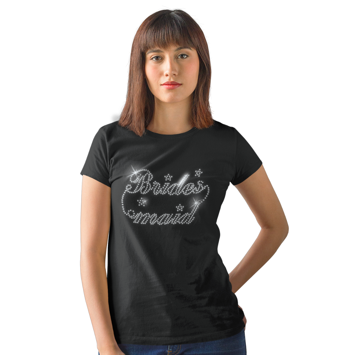 Bridesmaid Crystal Rhinestone T-Shirt or Vest - Crystal Design 4 U