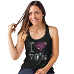 I Love Seventies 70s Rhinestud Design T-Shirts or Vests - Crystal Design 4 U