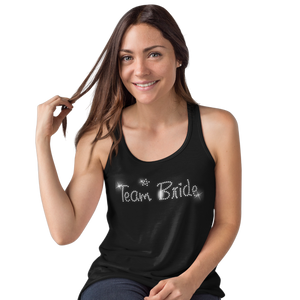 Team Bride Crystal Rhinestone Ladies T-Shirt or Vest - Crystal Design 4 U