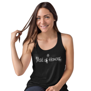 Maid Of Honour Crystal Rhinestone Ladies T-Shirt or Vest - Crystal Design 4 U