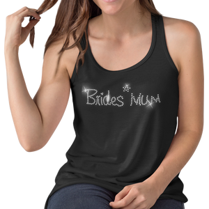 Brides Mum Crystal Rhinestone Ladies T-Shirt or Vest - Crystal Design 4 U