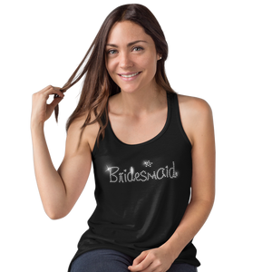 Bridesmaid Crystal Rhinestone Ladies T-Shirt or Vest - Crystal Design 4 U