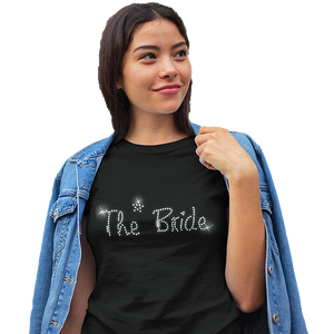 The Bride Crystal Rhinestone Ladies T-Shirt or Vest - Crystal Design 4 U