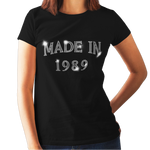 Made in 1989 (30th Birthday) Crystal Rhinestone Ladies T-Shirt or Vest - Crystal Design 4 U