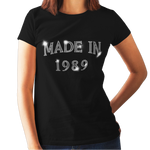 Made in 1989 (40th Birthday) Crystal Rhinestone Ladies T-Shirt or Vest - Crystal Design 4 U