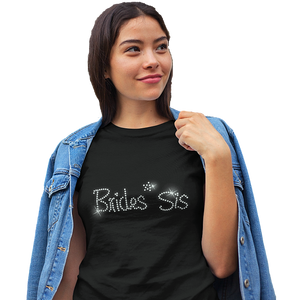 Brides Sister Crystal Rhinestone Ladies T-Shirt or Vest - Crystal Design 4 U