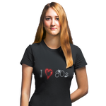 I Love Eighties 80s Crystal Rhinestone Design T-Shirts or Vests - Crystal Design 4 U