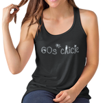 Sixties 60s Chick Crystal Rhinestone Design T-Shirts or Vests - Crystal Design 4 U
