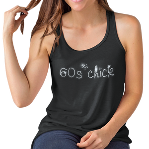 Sixties 60s Chick Crystal Rhinestone Design T-Shirts or Vests - Crystal Design 4 U