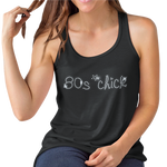 Eighties 80s Chick Crystal Rhinestone Design T-Shirts or Vests - Crystal Design 4 U