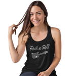 Rock n Roll & Guitar Crystal Rhinestone T-Shirt or Vest - Crystal Design 4 U