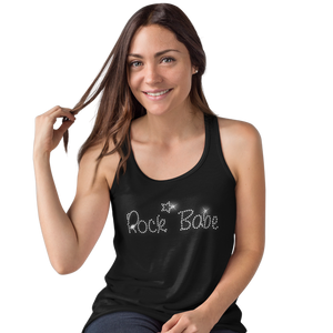 Rock Babe Crystal Rhinestone T-Shirt or Vest - Crystal Design 4 U