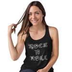 Rock n Roll Crystal Rhinestone Ladies T-Shirt or Vest - Crystal Design 4 U